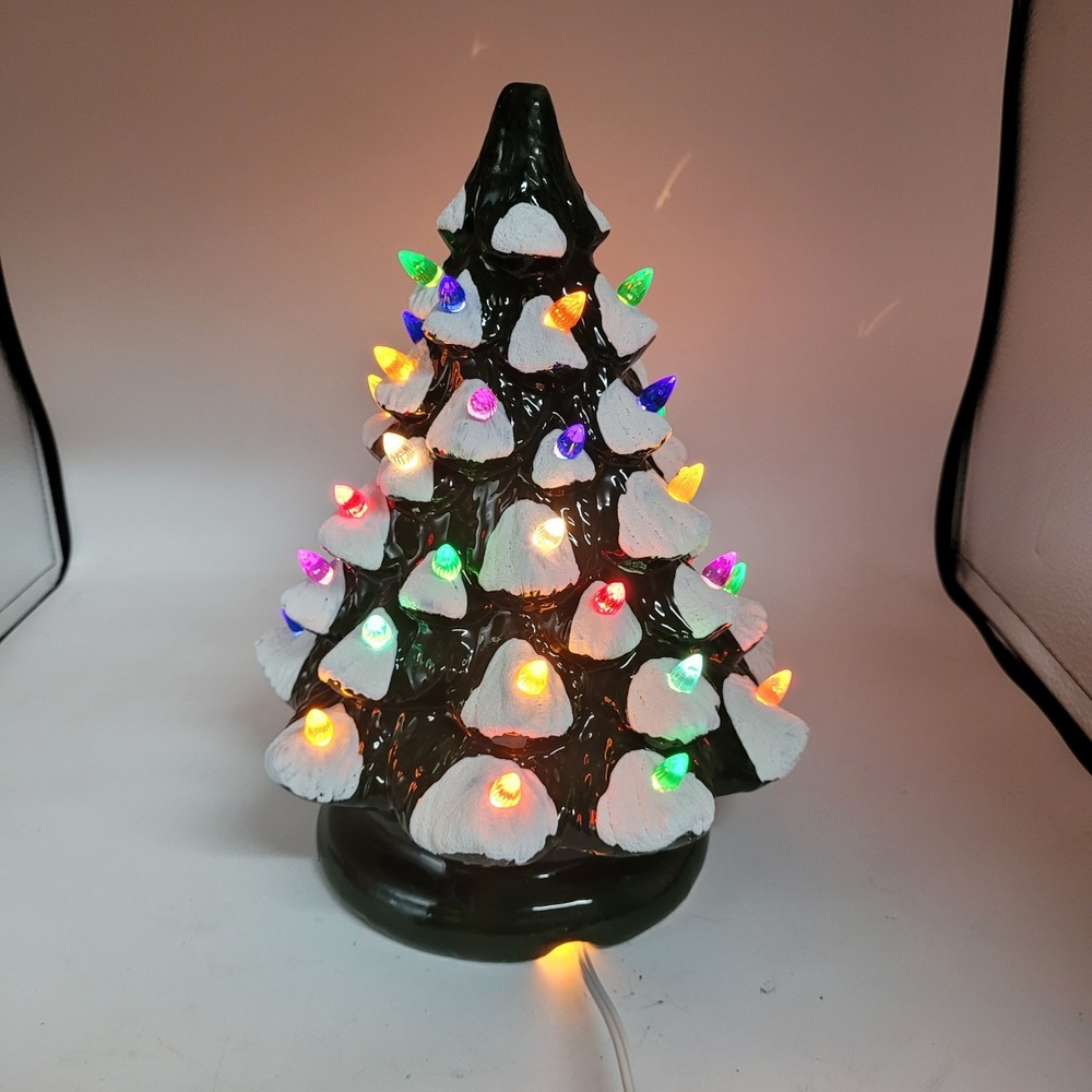 Ceramic Christmas tree  Vintage‎ 12 inches with base